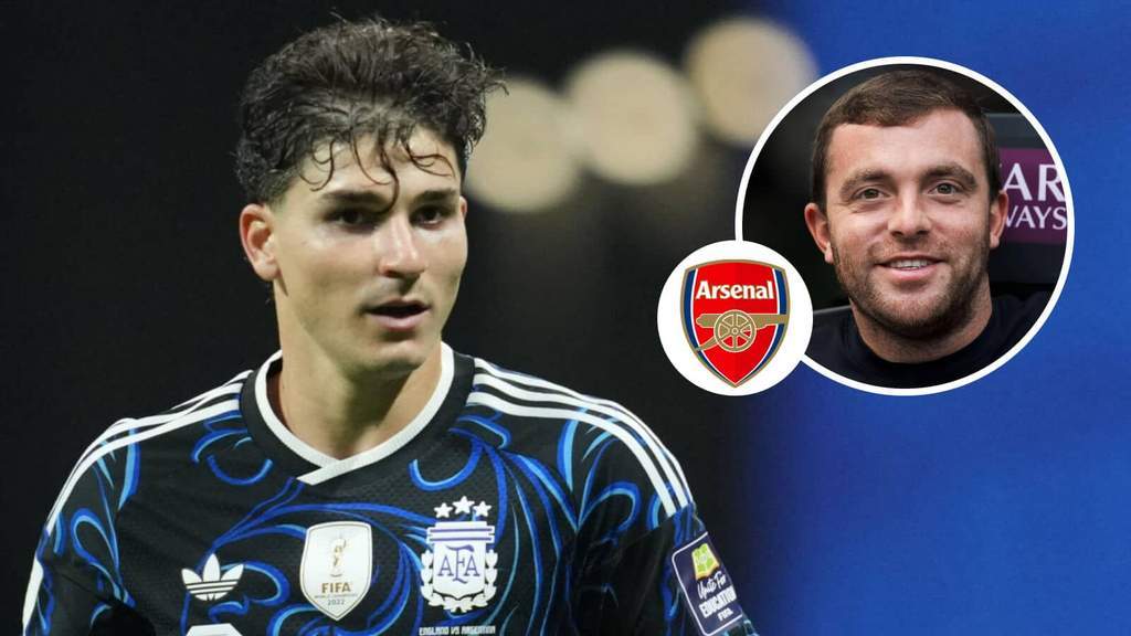 Julian Alvarez saat berlaga untuk Atletico Madrid di tengah rumor transfer menuju Arsenal
