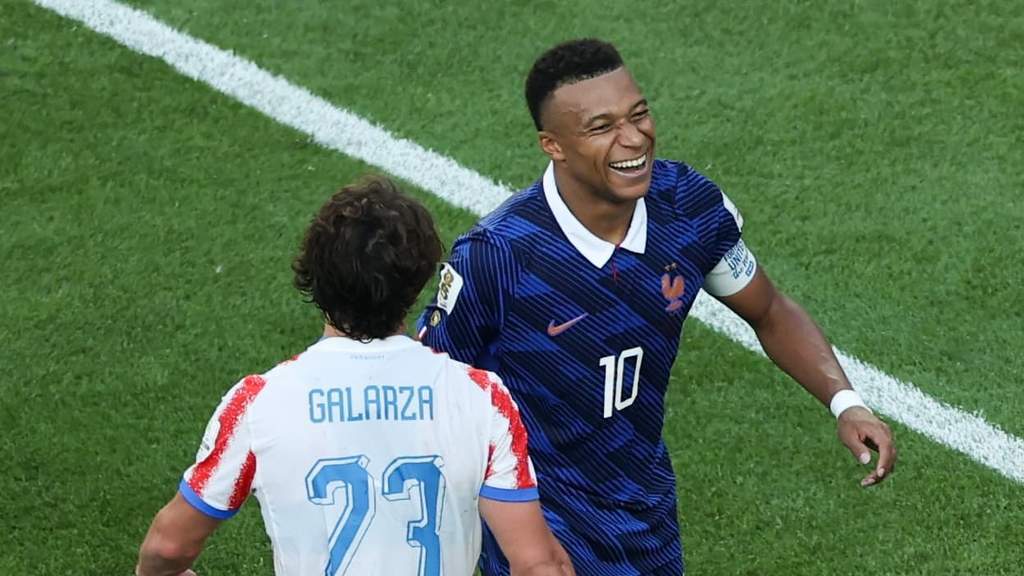 Kylian Mbappe dalam pertandingan babak 16 besar Piala Dunia 2026 melawan Paraguay