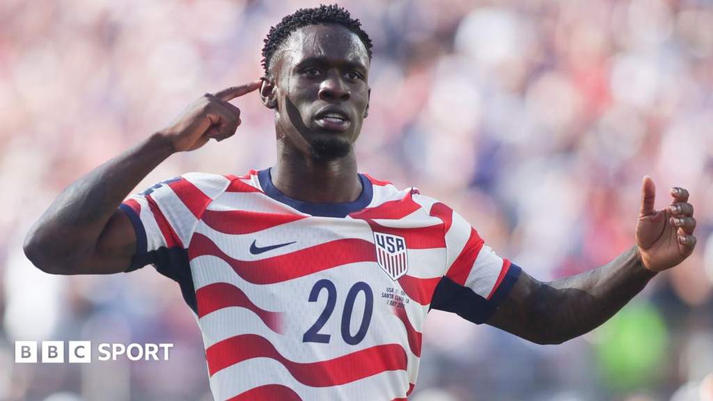 Penyerang timnas Amerika Serikat Folarin Balogun saat beraksi di lapangan Piala Dunia 2026