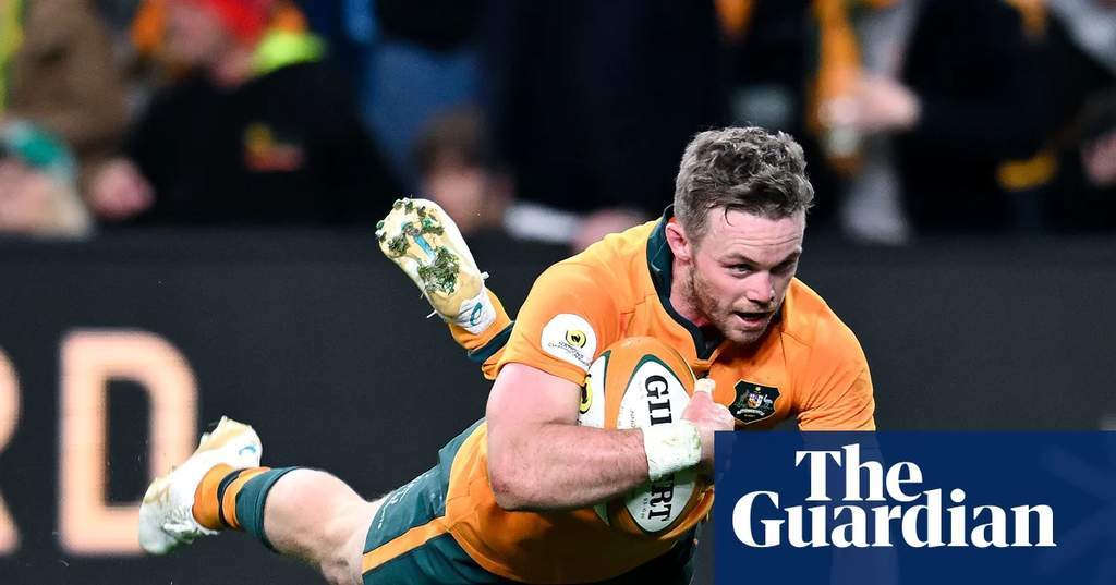 Pemain rugbi Australia Wallabies saat menghadapi Irlandia di Nations Championship